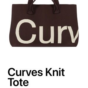 Curves Knit Brown Tote NWT
